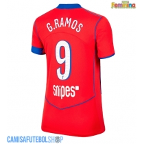 Camisa de time de futebol Paris Saint-Germain Goncalo Ramos #9 Replicas 3º Equipamento Feminina 2025-26 Manga Curta